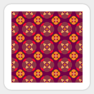 Maroon Floral Pattern Sticker